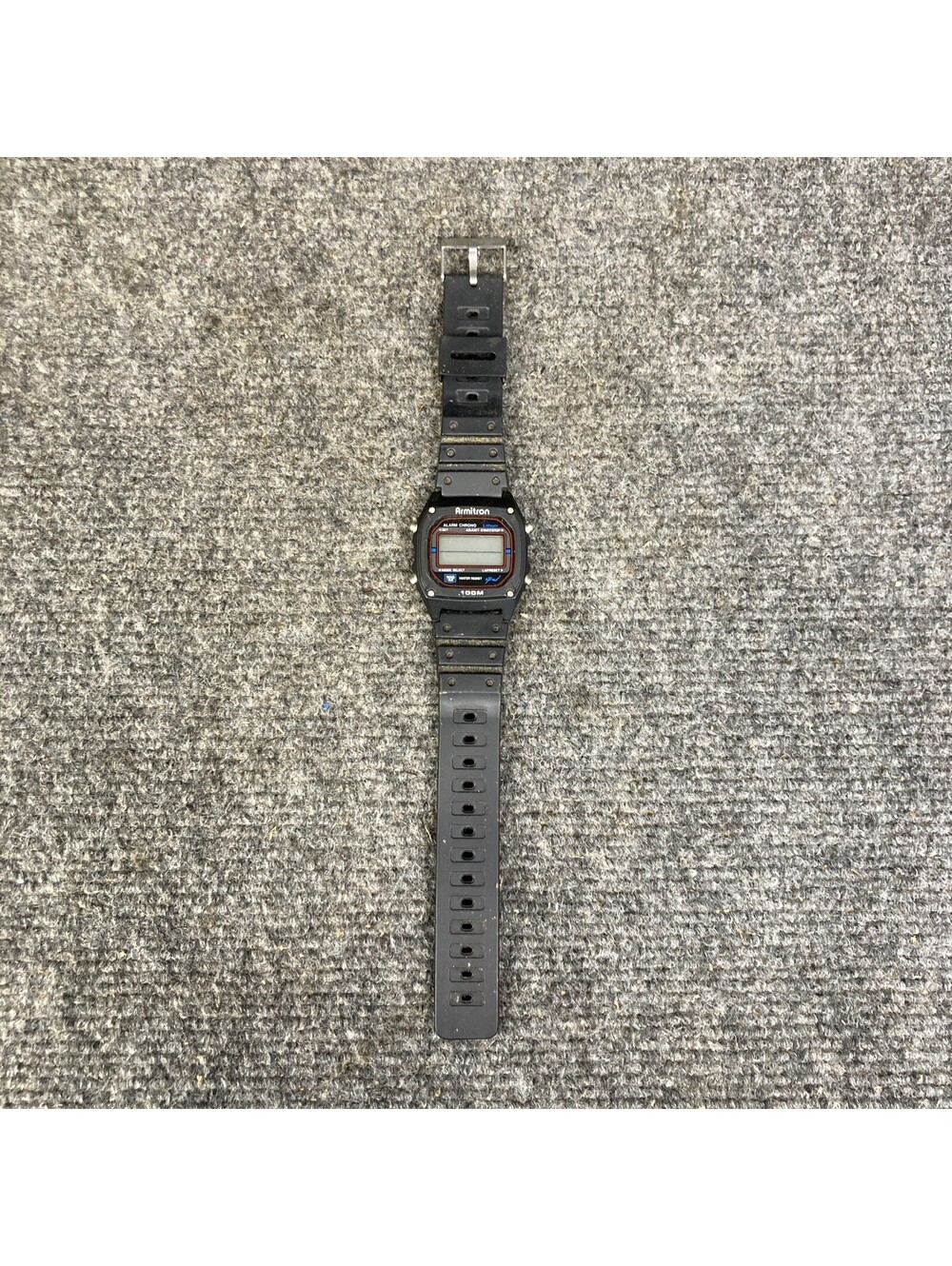 Armitron Black Sports Alarm Chrono 100m Watch Vintage